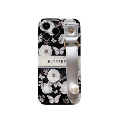 Vintage Rose Transparent Wristband iPhone Case 02