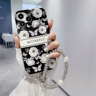 Vintage Rose Transparent Wristband iPhone Case 01