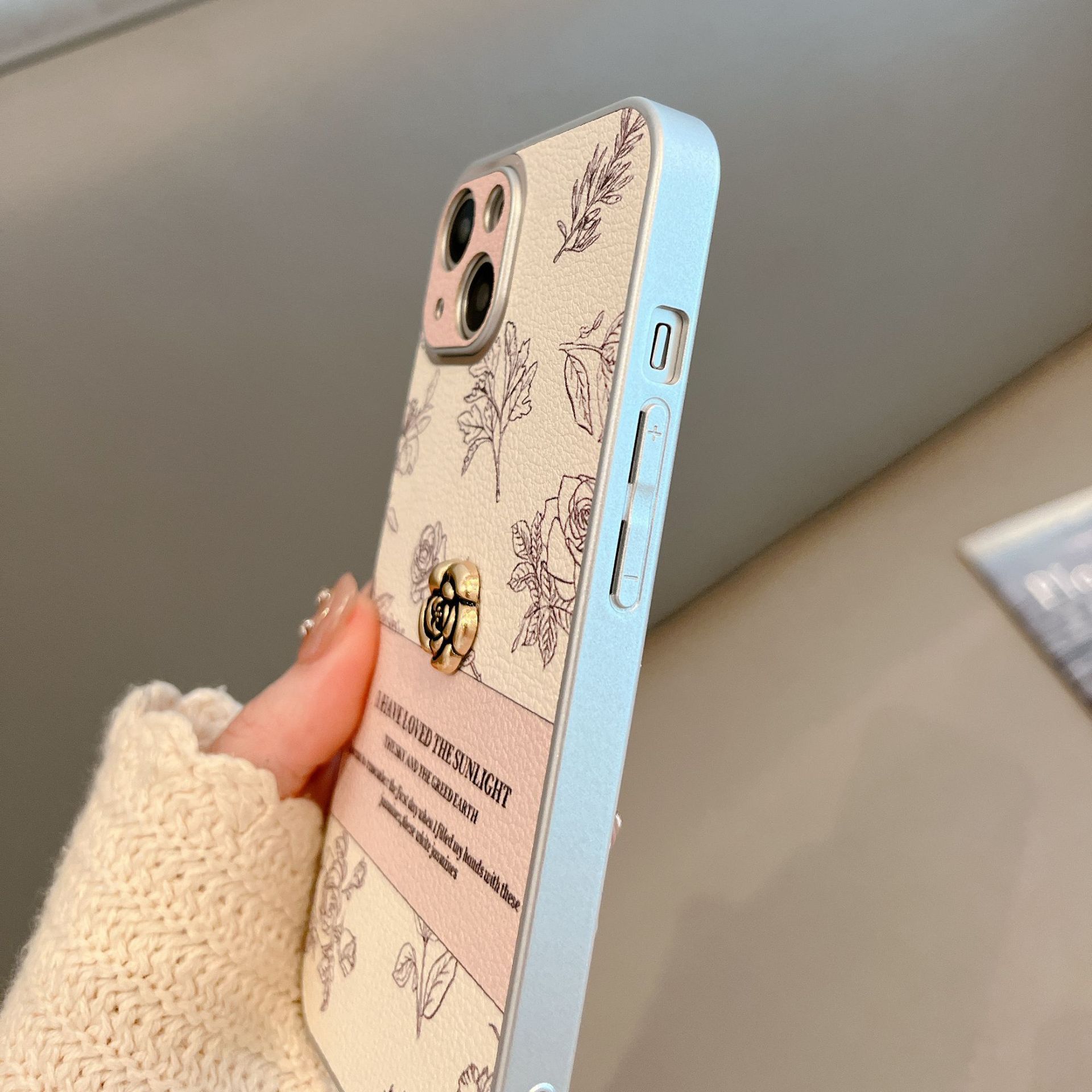 Rose Lychee Pattern iPhone Case