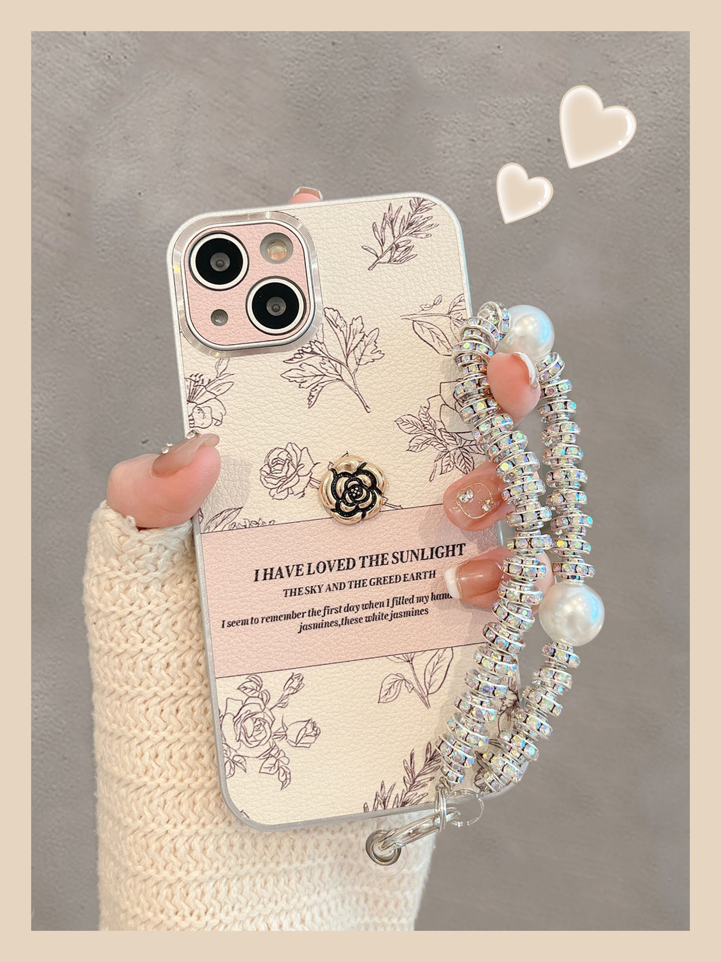 Rose Lychee Pattern iPhone Case