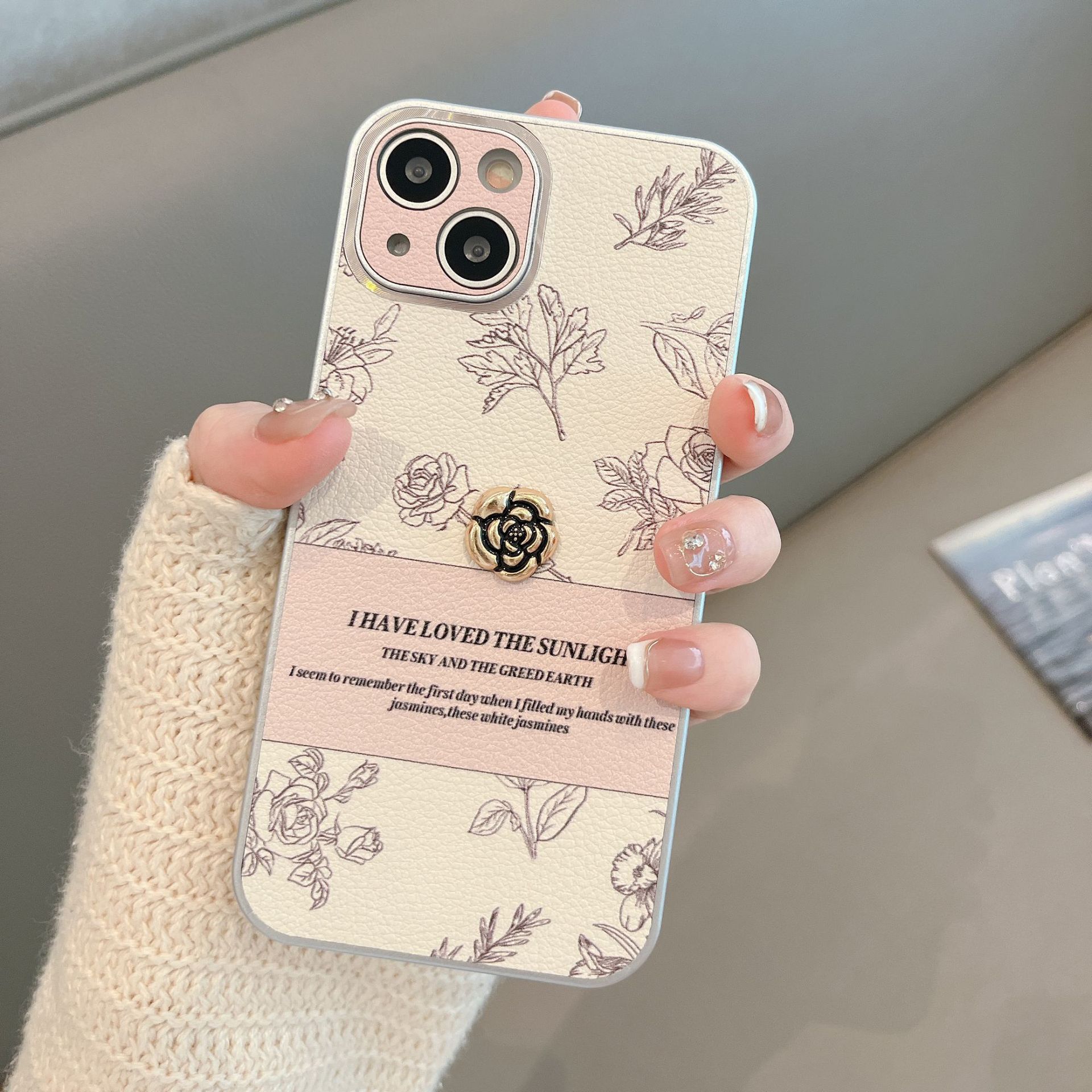Rose Lychee Pattern iPhone Case