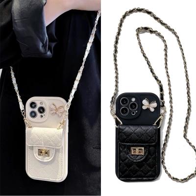 Lambskin Crossbody iPhone Case 01