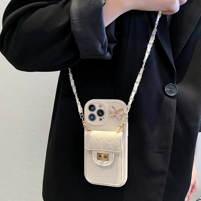 Lambskin Crossbody iPhone Case