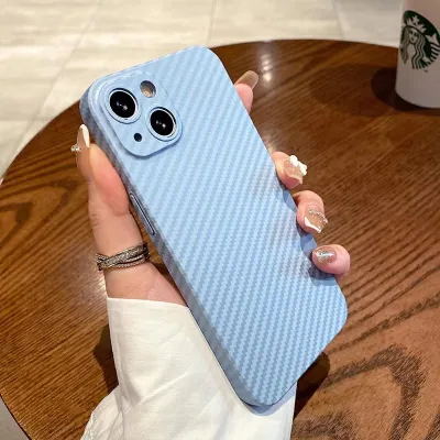 Carbon Fiber Texture Contrast Color iPhone Case 02