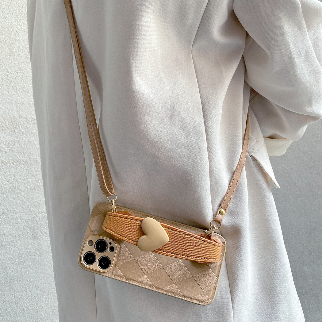 Brown Heart Wristband iPhone Case