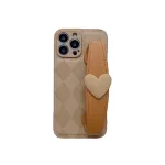 Brown Heart Wristband iPhone Case