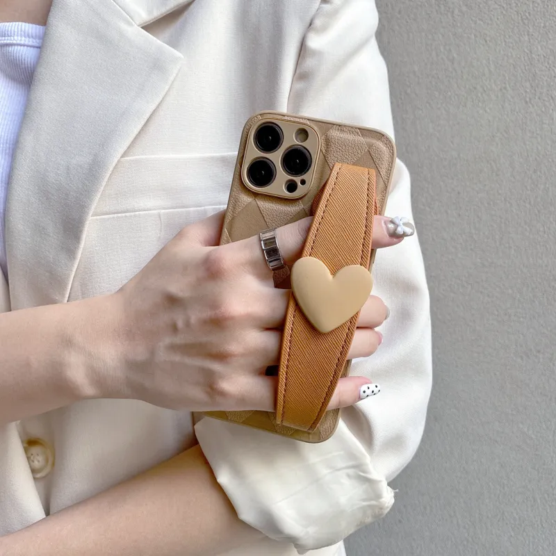 Brown Heart Wristband iPhone Case