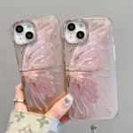 Pink Electroplating Butterfly iPhone Case