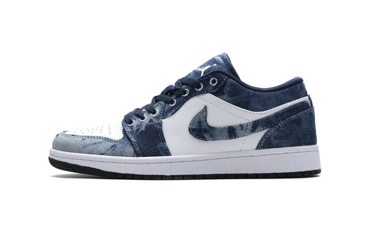 Air Jordan 1 Low Washed Denim Reps Sneaker CZ8455-100 