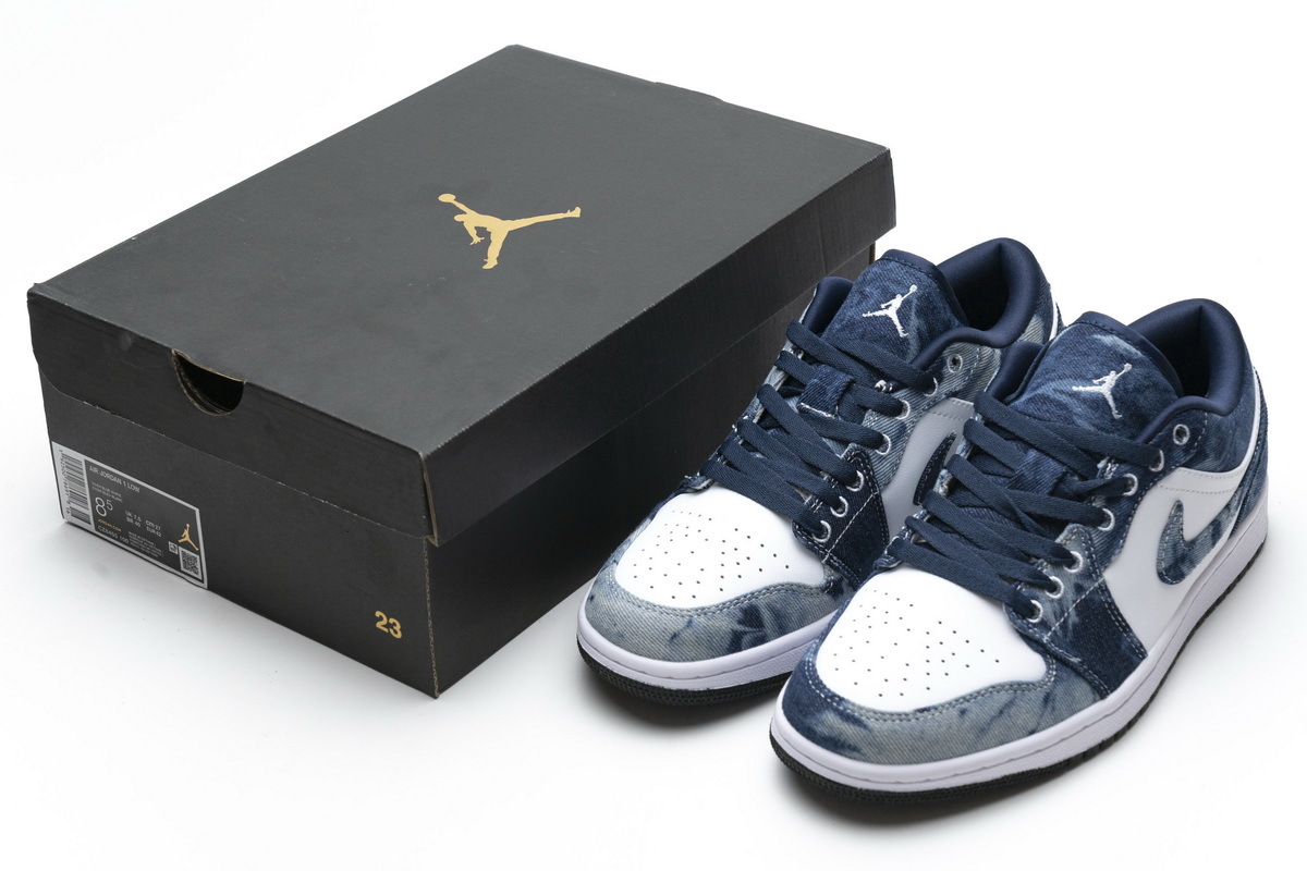 Air Jordan 1 Low Washed Denim Reps Sneaker CZ8455-100 