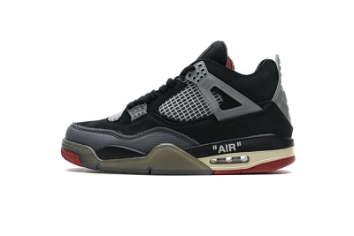 OFF White x Air Jordan 4 Bred Reps Sneakers CV9388-001 01