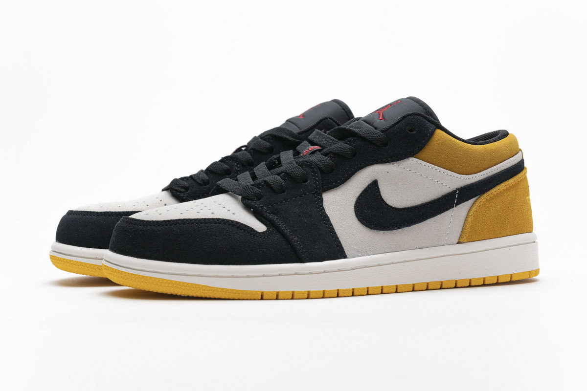 fake jordan 1 low university gold black