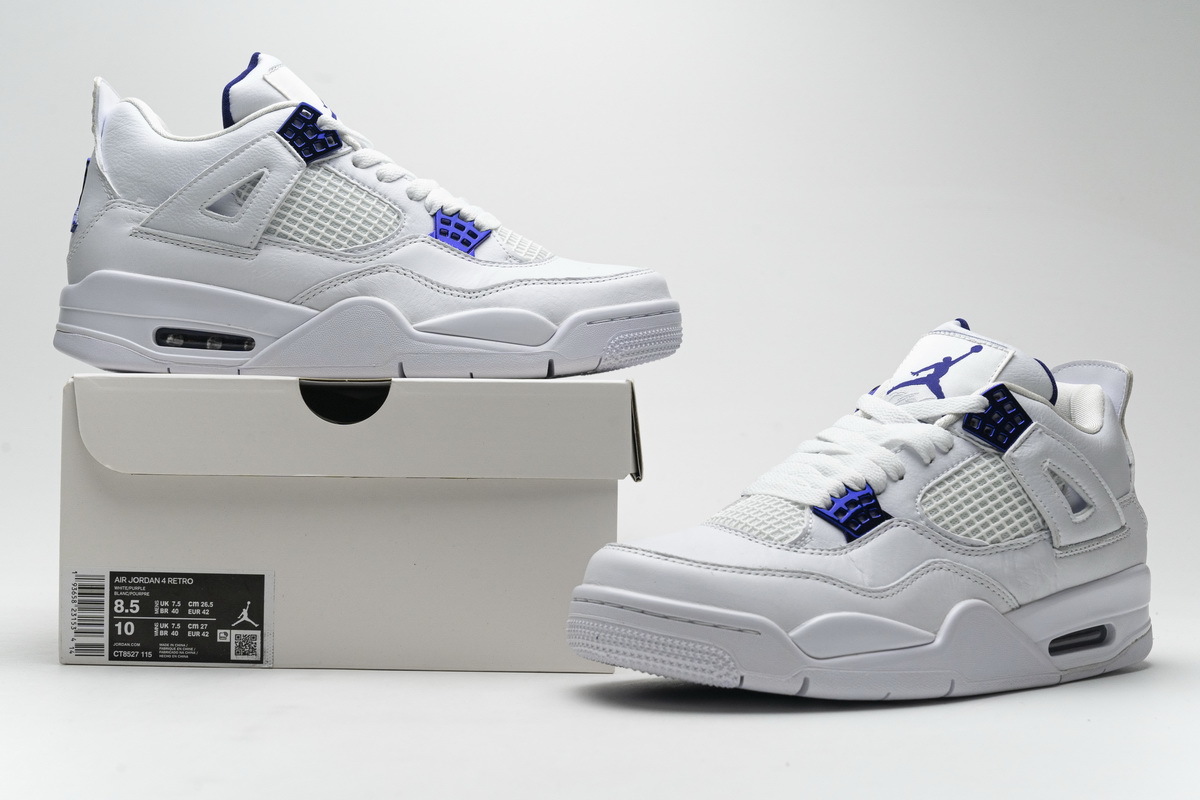  Jordan 4 Metallic Purple Reps