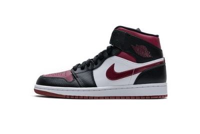 Air Jordan 1 Mid Bred Toe White GS Reps Sneakers 554724-066  01