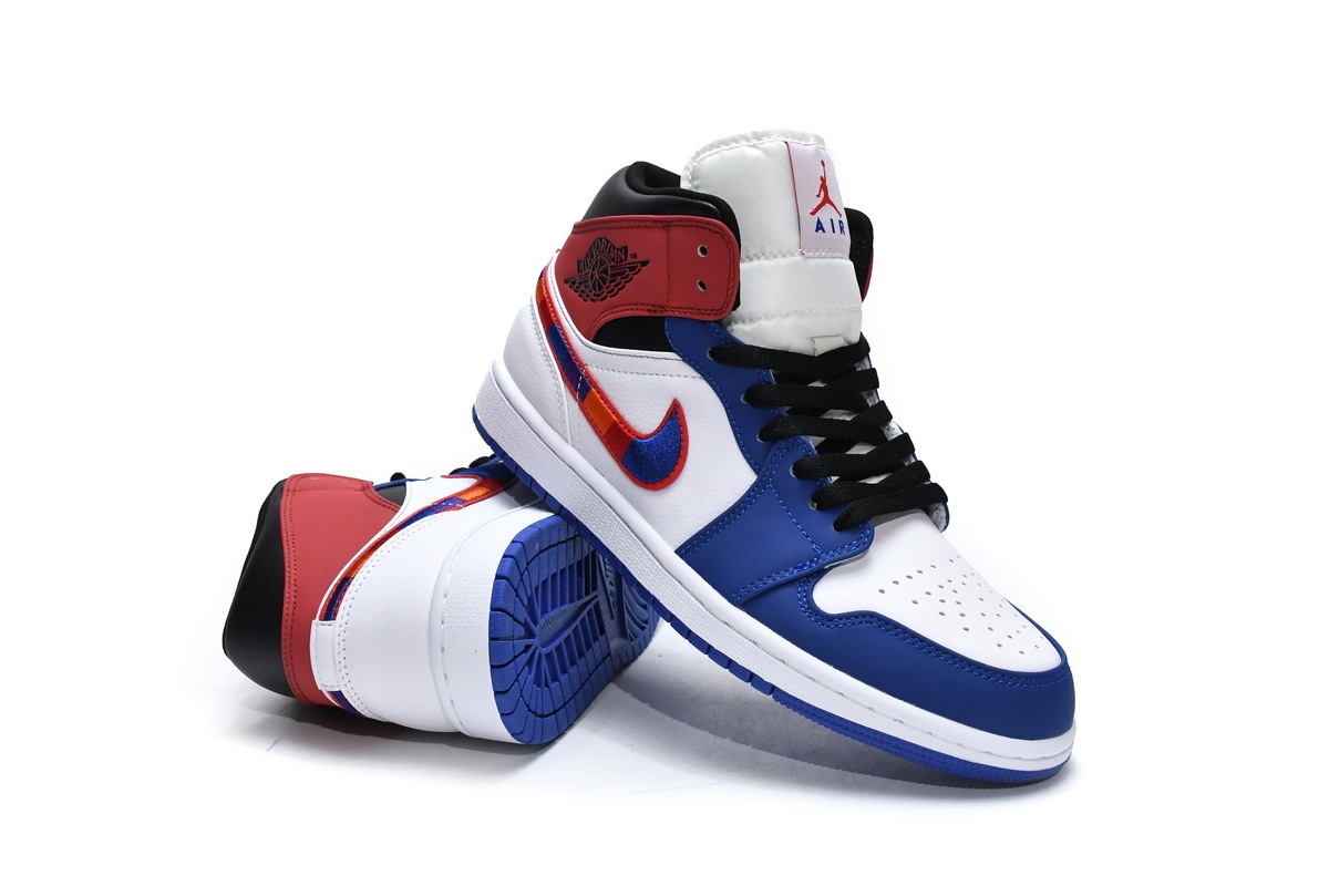 Jordan 1 Mid Multicolor Swoosh