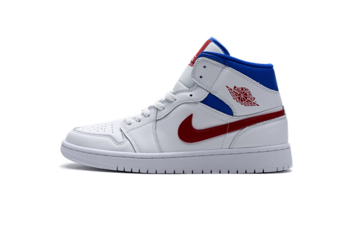Air Jordan 1 Mid White Red Royal Reps Sneakers BQ6472-164