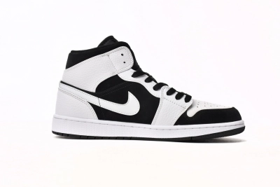 Air Jordan 1 Mid White Black Reps Sneaker 554724-113 02