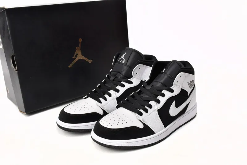jordan 1 black and white mid
