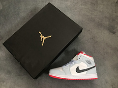 Jordan 1 Mid Half Blue Polka Dot Swoosh