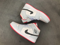 Jordan 1 Mid Half Blue Polka Dot Swoosh