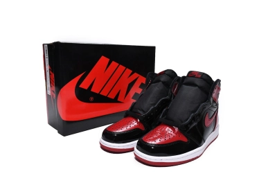 Air Jordan 1 Retro High OG Patent Bred 2021 Reps Sneaker 555088-063 01