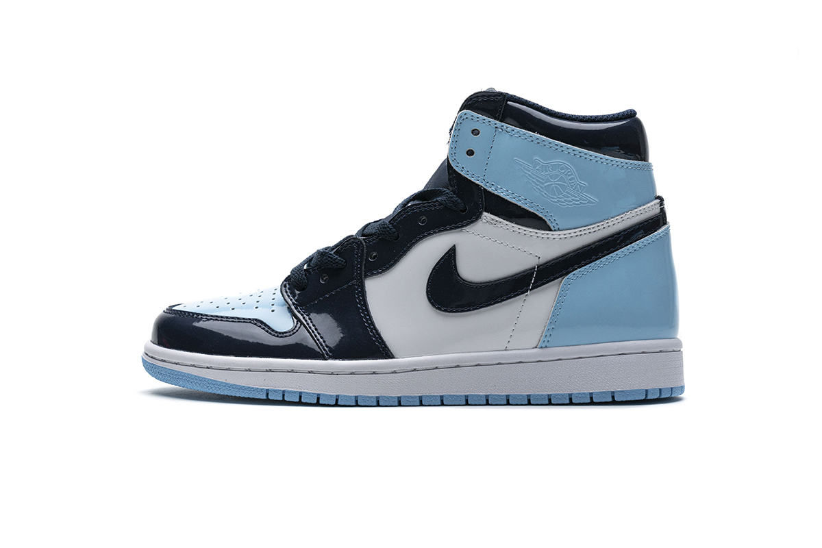  jordan 1 retro high unc patent fake