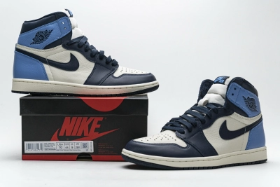 Air Jordan 1 Retro High Obsidian UNC Reps Sneaker 555088-140 01