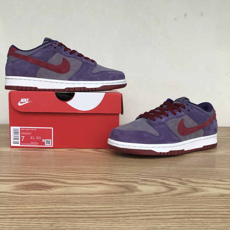 dunk low plum fake