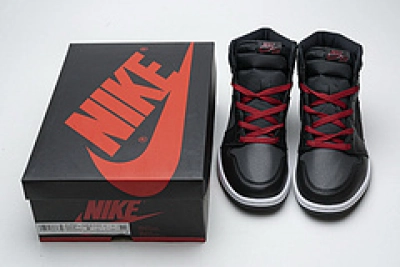 Air Jordan 1 Retro High Black Satin Gym Red Reps Sneaker 555088-060 01