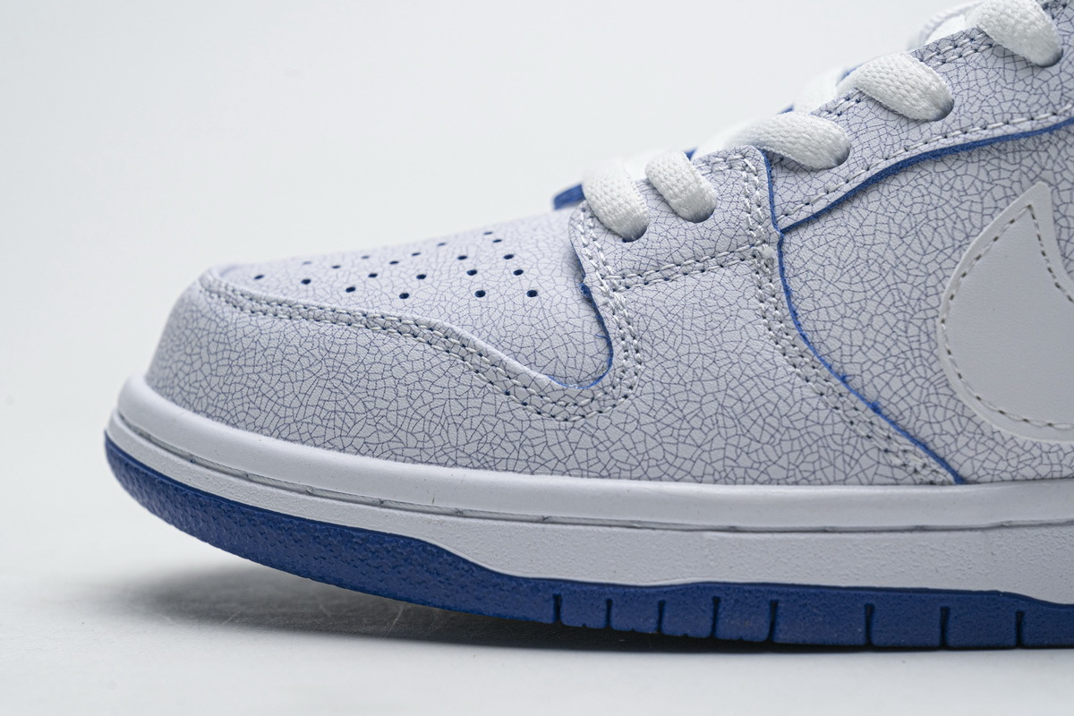 Nike SB Dunk Low Premium White Game Royal Reps Sneaker CJ6884-100