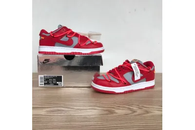 Nike Dunk Low Off-White University Red Reps Sneaker CT0856-600 01