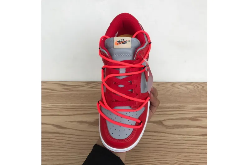 off white dunks red fake