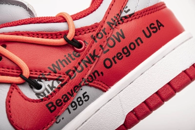Nike Dunk Low Off White University Red Reps Sneaker CT0856-600 02
