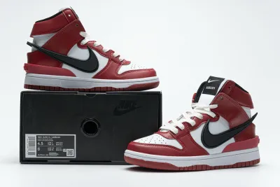 Ambush x Nike Dunk High Varsity Red Black White Reps Sneakers CU7544-102 02
