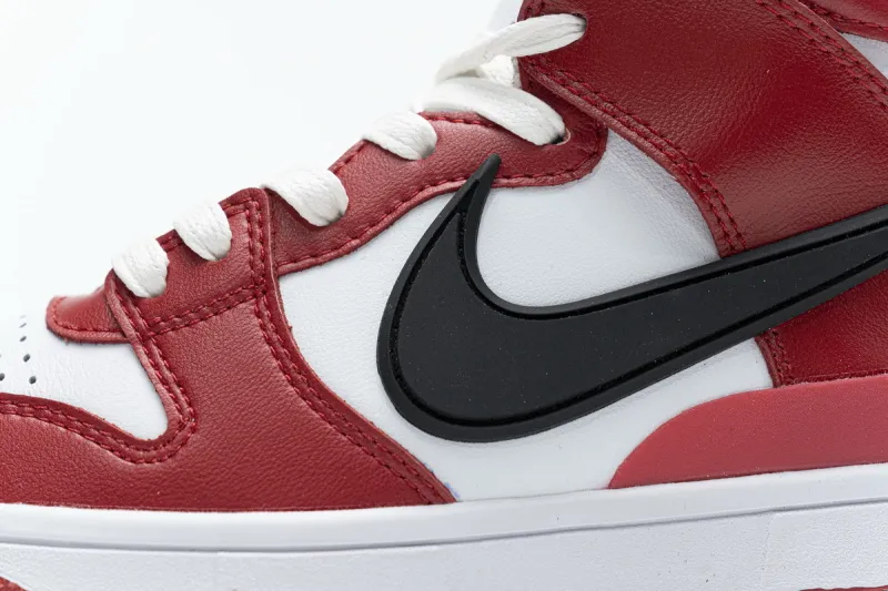 Ambush x Nike Dunk High Varsity Red Black White Reps Sneakers CU7544-102