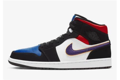 Nike Air Jordan 1 Mid Lakers Top 3 Reps Sneaker 852542-005 01