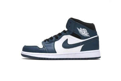 Air Jordan 1 Mid Armory Navy Reps Sneakers 554724-411  01