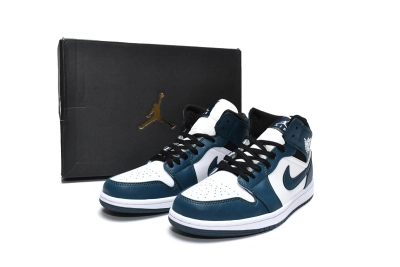 Air Jordan 1 Mid Armory Navy Reps Sneakers 554724-411  02