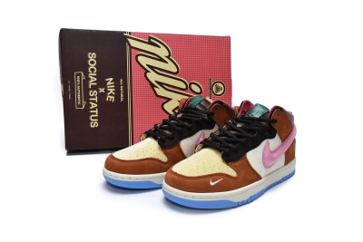 Nike Dunk Mid Social Status Free Lunch Chocolate Milk Reps Sneaker DJ1173-700 01