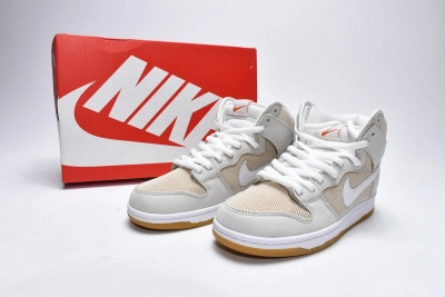 Nike SB Dunk High Pro ISO Orange Label Unbleached Natural Reps Sneaker DA9626-100 01