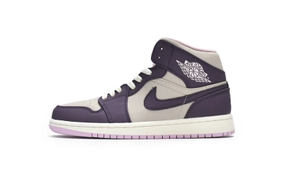 Air Jordan 1 Mid Pro Purple Desert Sand (GS) Reps Sneaker 555112-500 01