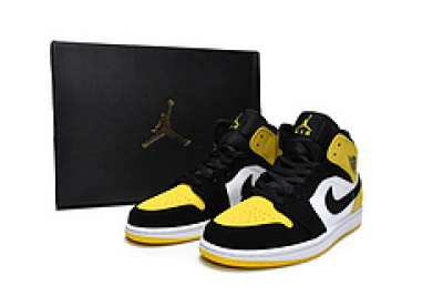 Air Jordan 1 Mid Yellow Toe Black Reps Sneaker 852542-071  02