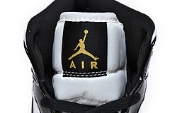 Aj1 Mid Patent Black White Gold