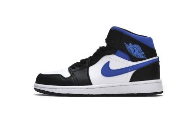  Air Jordan 1 Mid Racer Blue Reps Sneaker 554724-140  01