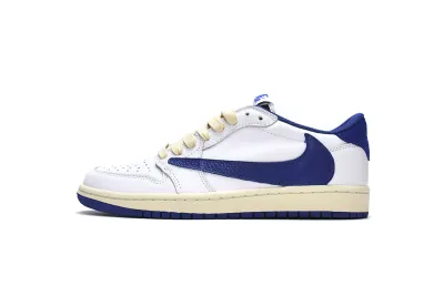 Travis Scott x Air Jordan 1 Low Blue Bottom Barb Reps Sneaker DM9868-218 01