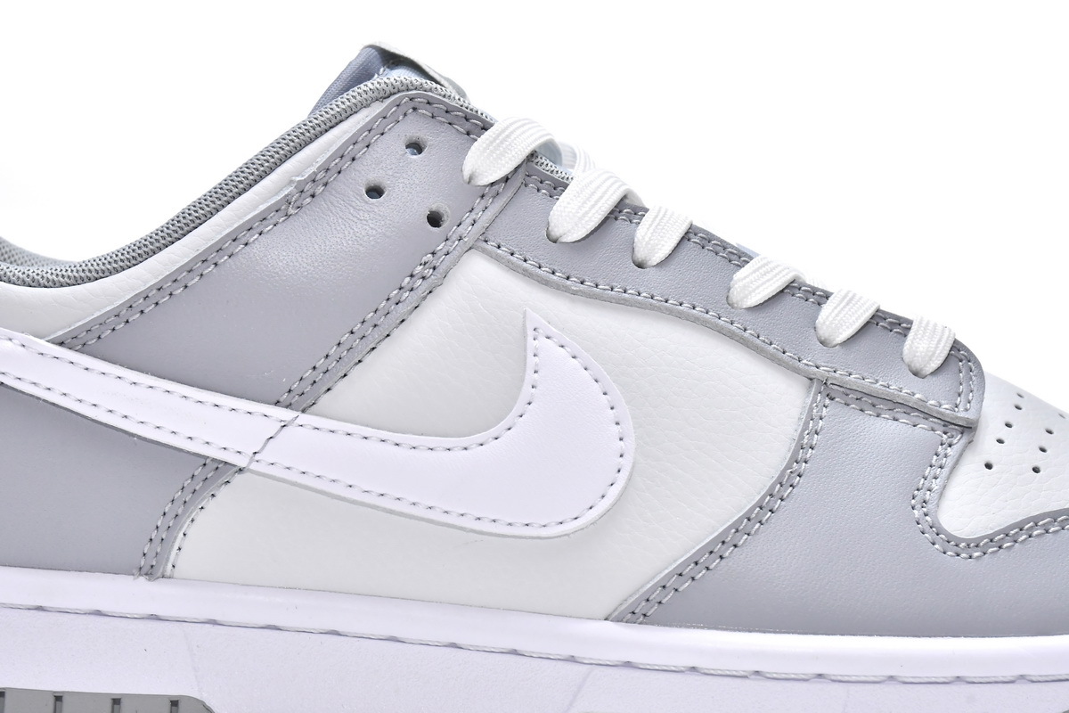 grey and white nike dunk low