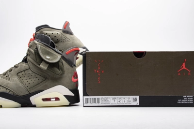Reps Sneakers Travis Scott X Air Jordan 6 “Medium Olive” CN1084-200  01