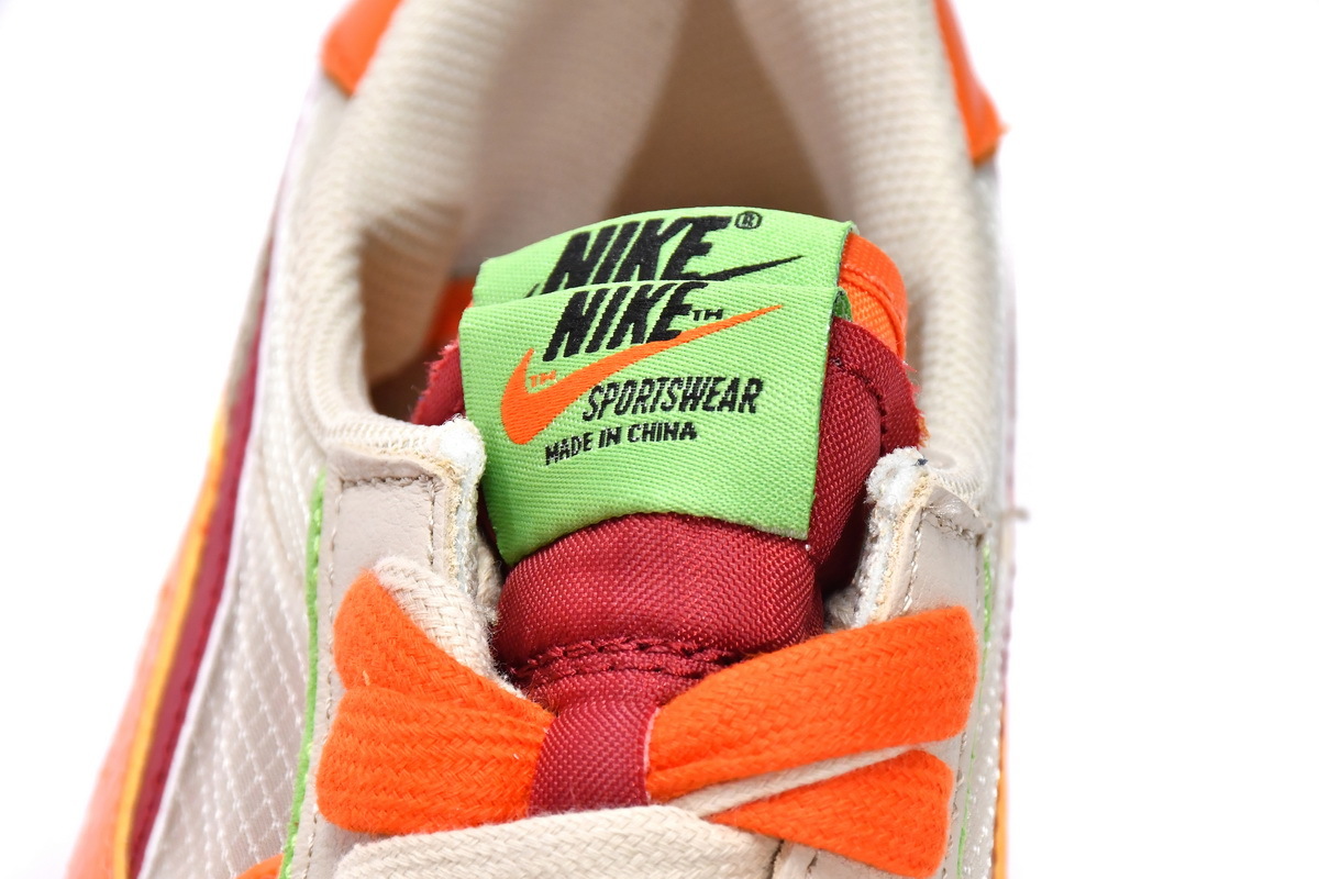 Reps Sneakers CLOT x Sacai x Nike LDWaffle Orange Blaze DH1347-100