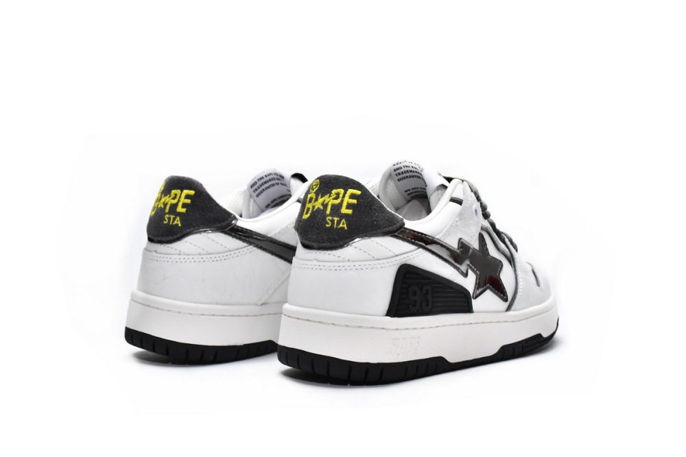 Bape Sk8 Sta Low White Black Reps Sneaker 1H80-191-020