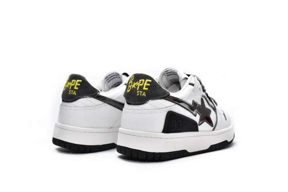Bape Sk8 Sta Low White Black Reps Sneaker 1H80-191-020